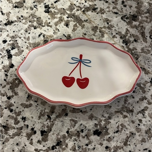 Cherry Design Ceramic Dish - Picture 1 of 3